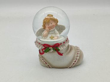 Snow globe angel in a boot